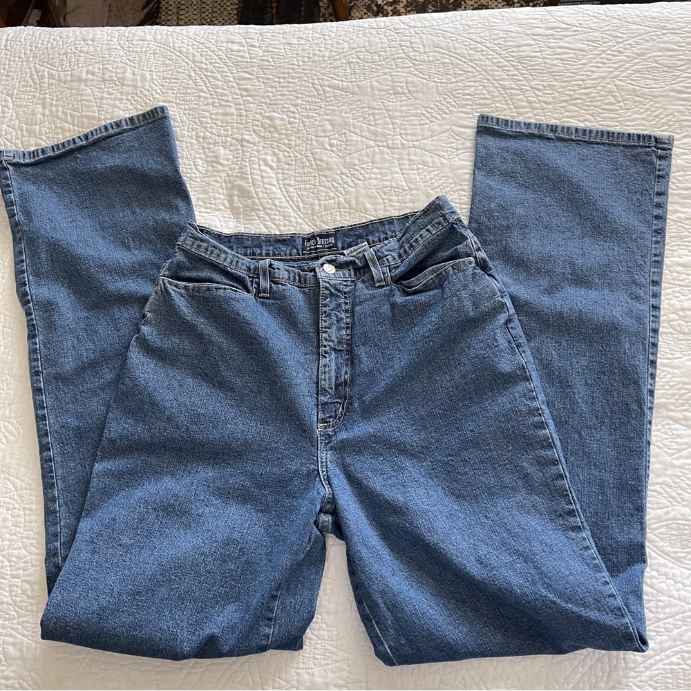 French Dressing Jeanswear Paris Womens High Waisted Flare Size 10 Long/T…